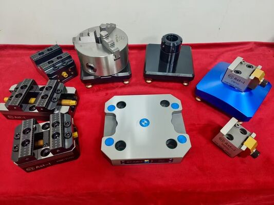 3/4/5 Eksenli CNC İşlemleri için 18KN Kilitleme Gücüyle Sertleştirilmiş Çelik Eksenli Montajlar